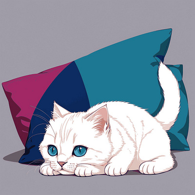 rumination cat cat cats illustration vector