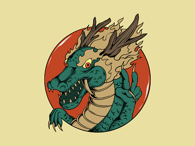 Peace dragon branding design graphic design illustrationdaily logo