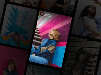 Hemblem - Landing page Mockup design animation bento bentogrid branding creator food illustration influenceur instagram landingpage logo mobileapp network reel saas social tiktok ui ux website