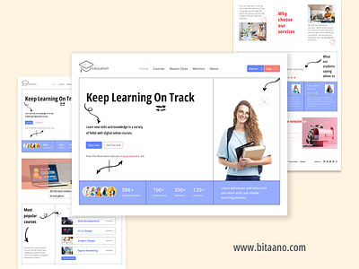 E-Learning Website app branding design graphic design illustration ui ux