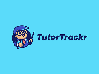 TutorTrackr brand branding design english font glass identity illustration language letter logo logotype man matching pointer service teacher track