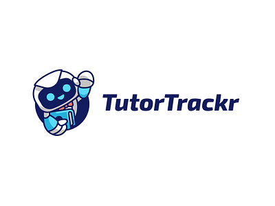 TutorTrackr book bot brand branding design english eye font identity illustration language letter logo logotype matching robot service track