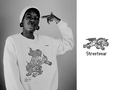 SHISA VIBE design illustration illustrator japanese streetwear tshirt tshirt art tshirt design tshirt designer