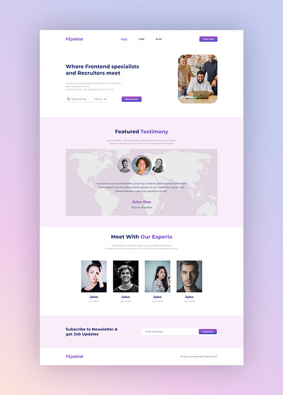 Job listing Website Concept branding concept design landing page ui ux