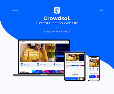 Crowdsol e-event website design ui user research ux website
