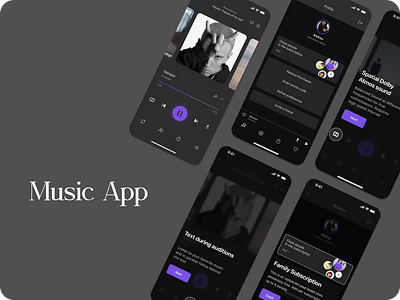 Concept of Music App app design typography ui ux