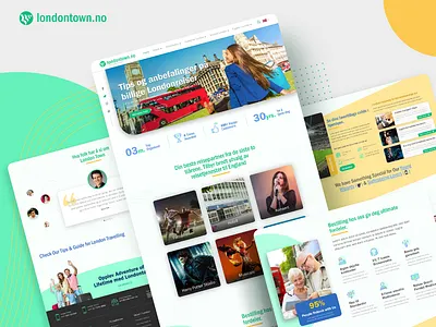 LondonTown | Landing Page adventure booking cityguide design destination getaway inspiration landing page landingpage tourism travel travelagency ui userexperience wanderlust webdesign website