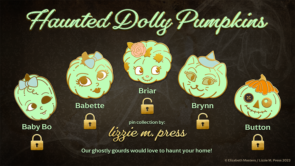 Haunted Dolly Pumpkins LIVE NOW! by Liz Masters on Dribbble