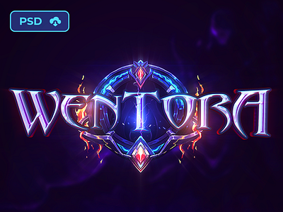 [DOWNL] Fantasy Mmorpg Editable Game Logo - Wentora 💙 download editable fantasy game game logo lineage2 logo logotype metin2 mmorpg psd template text effect