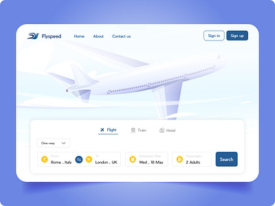 Flight Booking Page airplane booking dailyui design flight booking page fly fly service productdesign travel travel web site ui uiux uiux design ux website