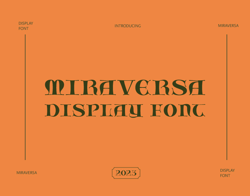 Miraversa Typeface adobe illustrator display display font font fontself type type design typeface