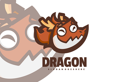 Dragon animal branding cute mascot design graphic design illustration logo ui vector