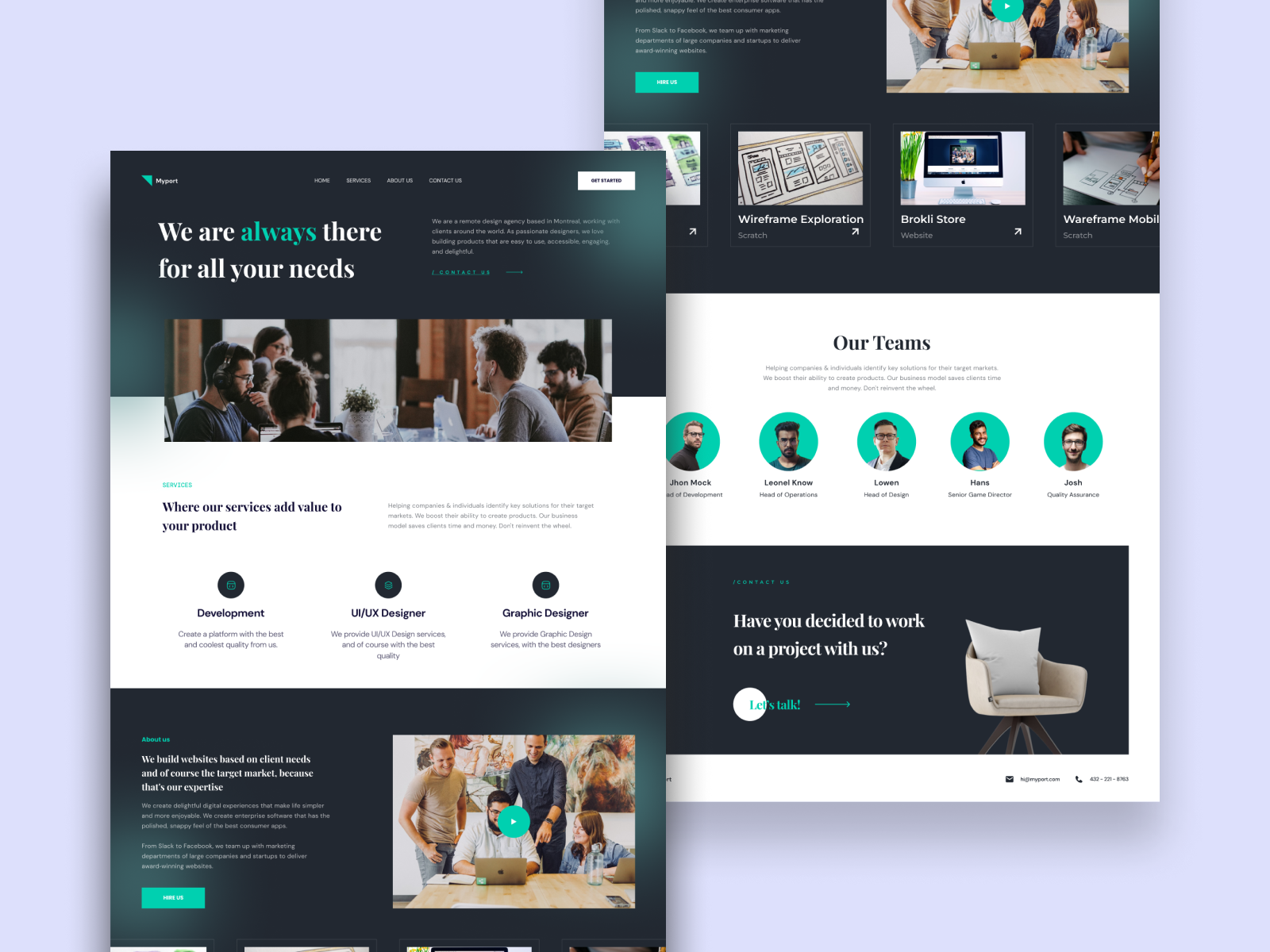 Design agency - Web Template by Ashokkumar / UI UX Designer on Dribbble