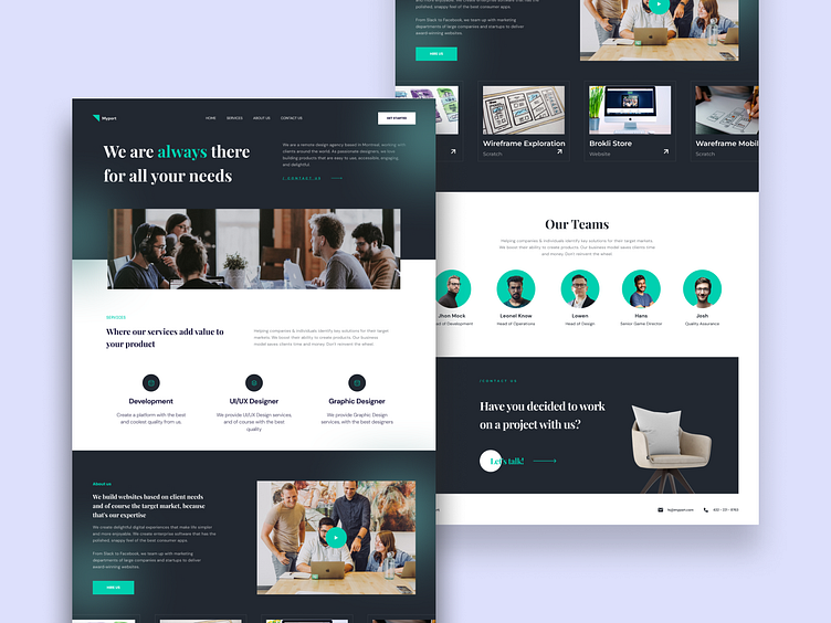 Design agency - Web Template by Ashokkumar / UI UX Designer on Dribbble