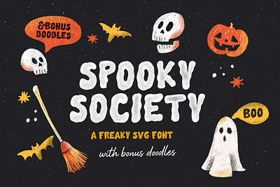 Spooky Society SVG Font app branding design graphic design illustration logo typography ui ux vector