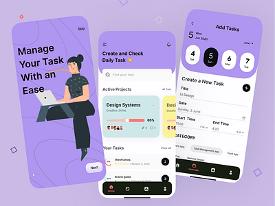 Task management mobile app Design app design creativity design trends figma ios app management app mobile apps product design project task app ui design ui ux uitrends