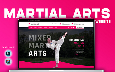 MARTIAL ARTS WEBSTITE - Landing Page adobe illustrator adobe photoshop figma landing page martial arts ui ui design web design website website design