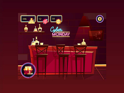 Neon game design - Cafe and restaurant android cafe and restaurant game icons game items graphic design illustrator neon