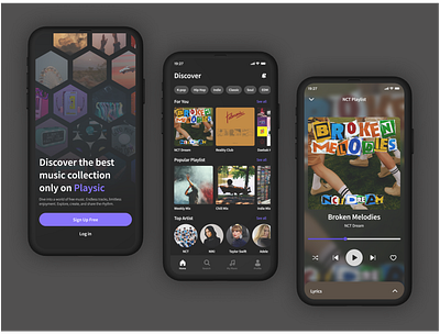 Playsic - Music App mobile app music music app ui ux