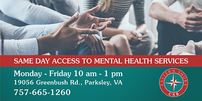 Eastern Shore CSB Same Day Access Billboard billboard mental health recovery treatment