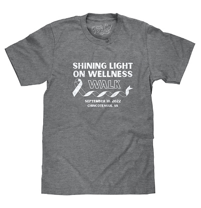 Shining Light On Wellness Walk T-Shirt design