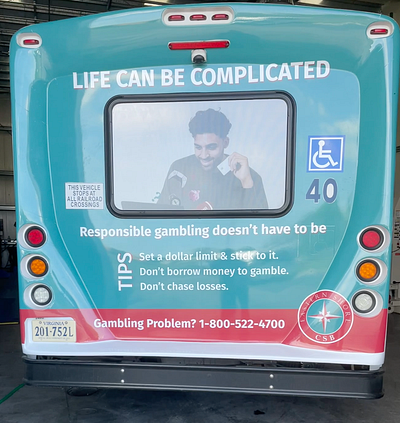 Gambling Prevention Bus Ad