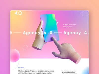 Agency 4.0 app branding design illustration inspiration minimal slovakia ui web