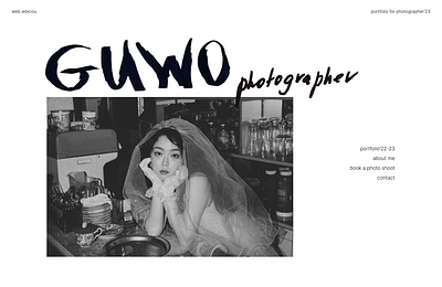 GUWO | portfolio for photographer | web.wbicou design photographer portfolio ui web design web development