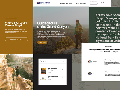 National Parks Conservancy Site adventure backpacking branding content grand canyon grand canyon conservancy grand rapids hiking michigan national parks outdoors palette ui ux web web design