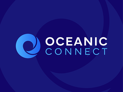 Oceanic Connect blue brand branding icon identity logo mark negative space ocean recruitment sail sea type ui uiux ux vector web design website yacht