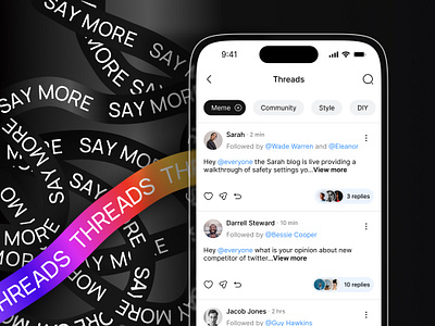 Daily UI : Improvising Threads app daily ui design minimal threads ui ux