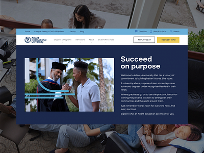 Alliant International University Landing Page graphic design responsive design ui web design