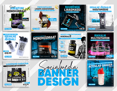 Social Media l Web Banner l Gym Supplements web banner