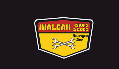 HIALEAH motorcycle logo biker logo branding cars logo fun logo graphic design hialeah japanes logo japanes baker logo logo maker moto motocycle logo services motorcycle shop logo vintage logo yellwo logo