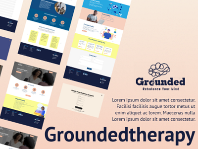 Groundedtherapy figma mobile app ui ux web app