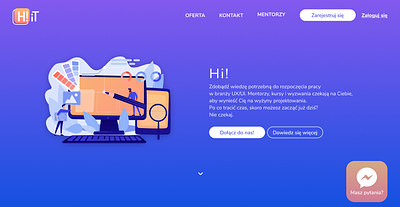 Hi IT - rebrand yourself design graphic design landing page rebrand ux