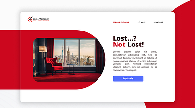 Lost...? Not Lost! - landing page branding design landing page red website