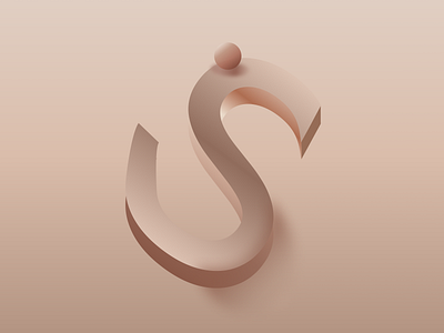 Letter S design graphic design illustration letter with leaves vector