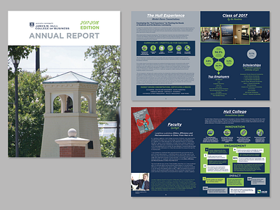 Annual Report for Augusta University - Hull College of Business annual report branding design graphic design icons print design university marketing