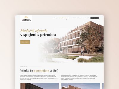 Selenea residence architect design flats housing inspiration logo minimal slovakia ui web