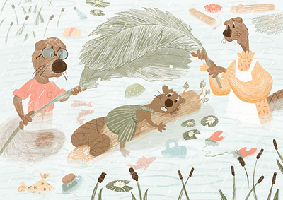 The feelings of children of DIVORCED parents animal character animals beavers book illustration character design child support children children book illustration children illustration children psyhology divorce family family support guilt illustration with animal kids kids feel kids illustration water