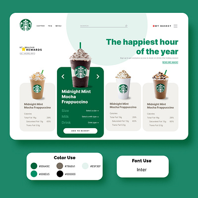 Starbucks App Design-UIDesignz app branding dashboard design graphic design illustration logo mobile app design ui ux