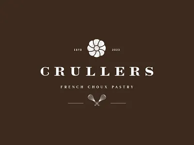 Logo Design for a French Pastry Shop branding crullers crullers logo food logo food logo design graphic design illustration logo pastry logo pastry shop logo