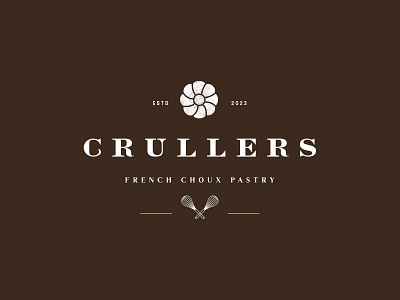 Logo Design for a French Pastry Shop branding crullers crullers logo food logo food logo design graphic design illustration logo pastry logo pastry shop logo
