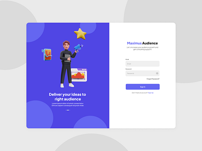Sign In Page Maximus Audience Website Design design graphic design illustration landing page ui uiux ux web ui website design