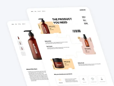 Beauty skincare product website ai app branding design graphic design hero website illustration landing page product design ui ui design uiux ux design website