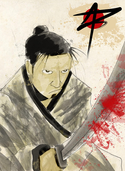 Samurai design illustration