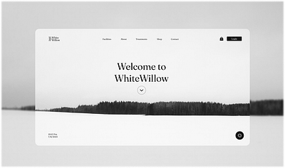 WhiteWillow - Homepage Sketch E-commerce dailyui e commerce homepage logo shop snow ui ux web web design white
