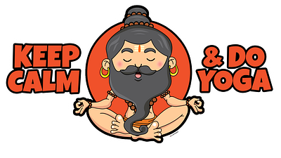 Keep Calm & Do Yoga animation branding graphic design illustration india logo yogi