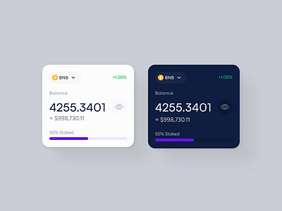 Web3 Wallet - Token Balance Card Component. app design designsystem ui ux web3